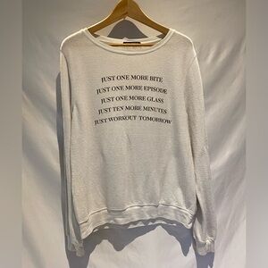 Wildfox "Just One More" Baggy Beach Jumper/Sweatshirt, size L